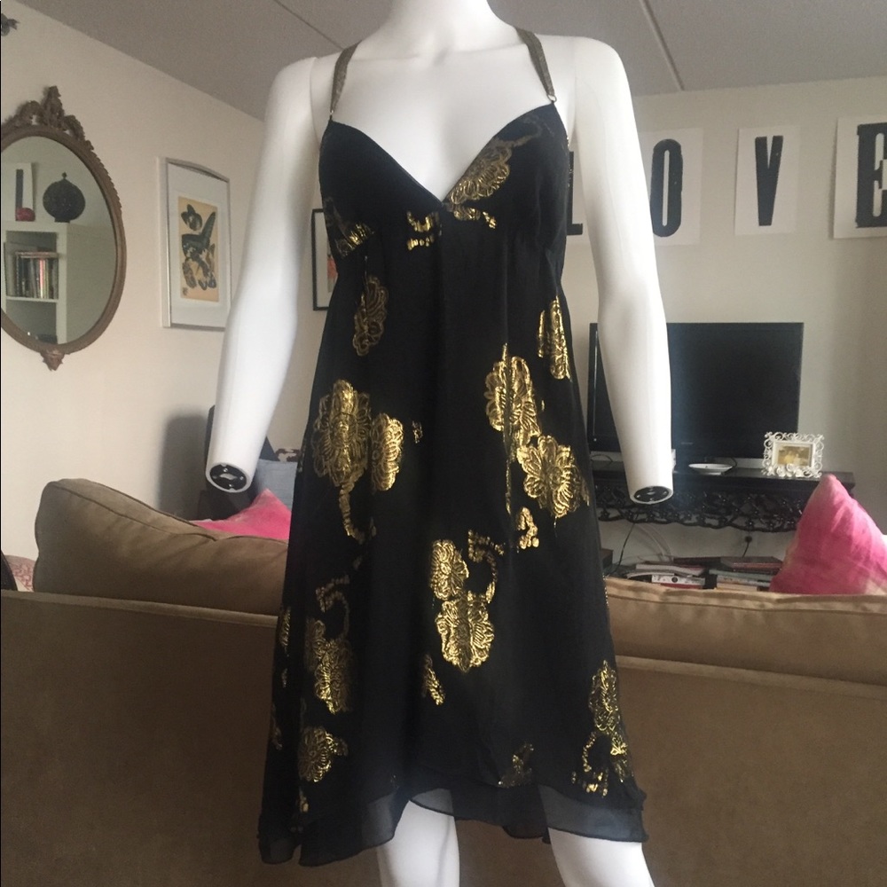 LaRok Silk Boho strap dress